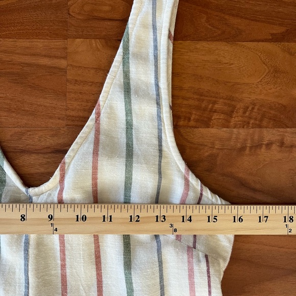 American Eagle Women’s Jumpsuit Blend V Neeck Sleeveless Striped Size XS - Picture 5 of 10